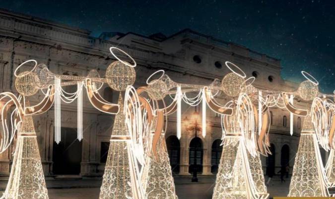 Imagen de los ángeles que se instalarán en la Plaza de San Francisco. / Ayto de Sevilla