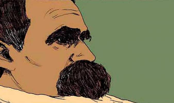 Imagen del cómic sobre Nietzsche firmado por Maximilien Le Roy y Michel Onfray.