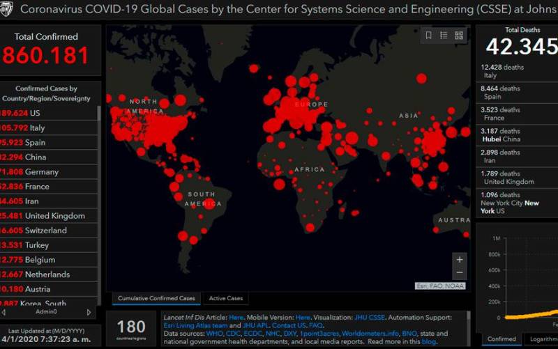 ¿Quién está atrás del mapa del coronavirus que consultan 1.500 millones de personas?