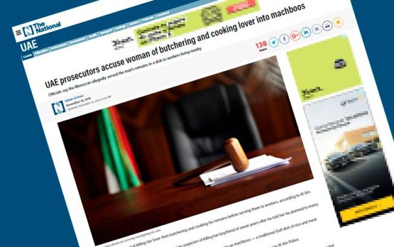 Imagen de la noticia en el diario digital ‘The National’ de Abu Dabi. / El Correo