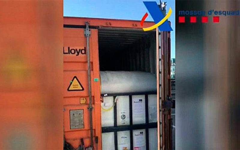 Descubren media tonelada de cocaína dentro de un contenedor en Barcelona