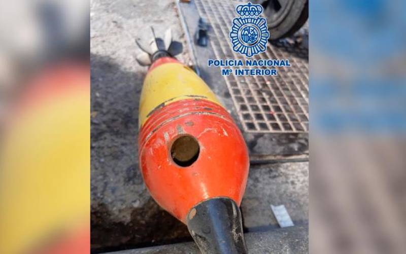 Imagen de la granada de mortero encontrada. / El Correo