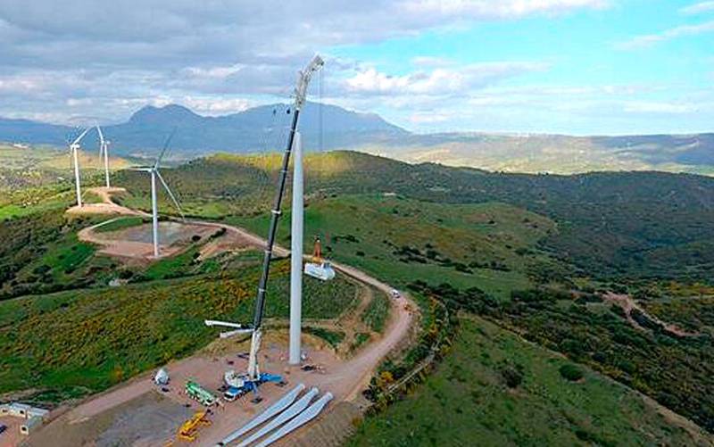 Capital Energy compra siete aerogeneradores para el parque Loma de los Pinos de Lebrija