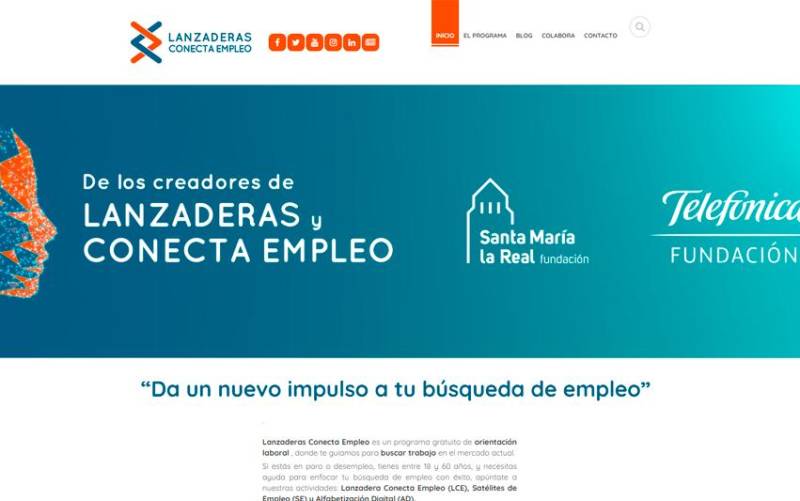 Imagen de la web www.lanzaderasconectaempleo.es.