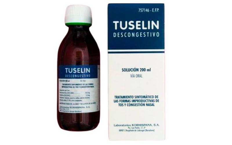 El medicamento Tuselin descongestivo.