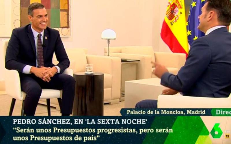 Un momento de la entrevista a Pedro Sánchez en La Sexta Noche. / La Sexta
