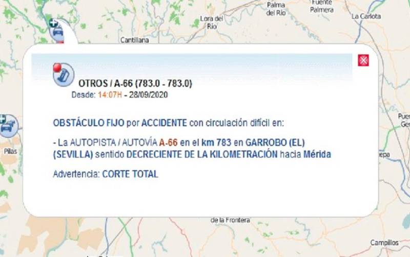 Un fallecido en el accidente entre dos camiones en Guillena