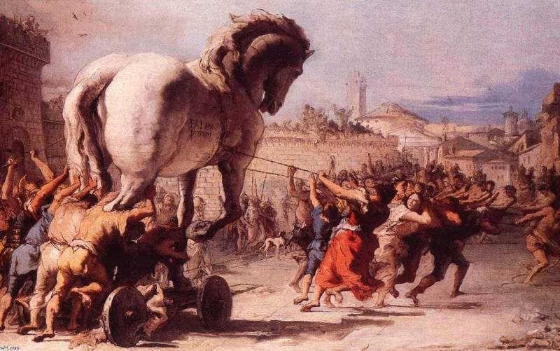 ‘La entrada del caballo en Troya’. Giovanni Domenico Tiepolo (1773).