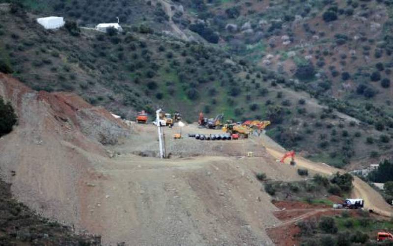 Imagen panorámica de los trabajos de excavación del túnel de Totalán. Foto: E.P.