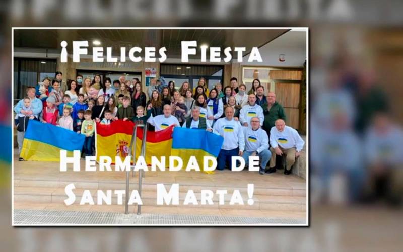 La familias ucranianas felicitaron a Santa Marta en su onomástica 