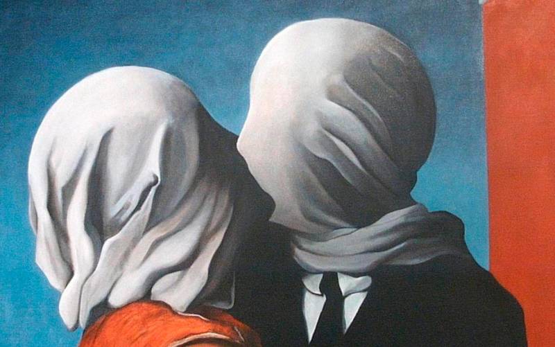‘Los amantes’, de René Magritte (1928).