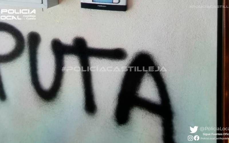 Detenido en Castilleja tras pintar con insultos la casa de su expareja