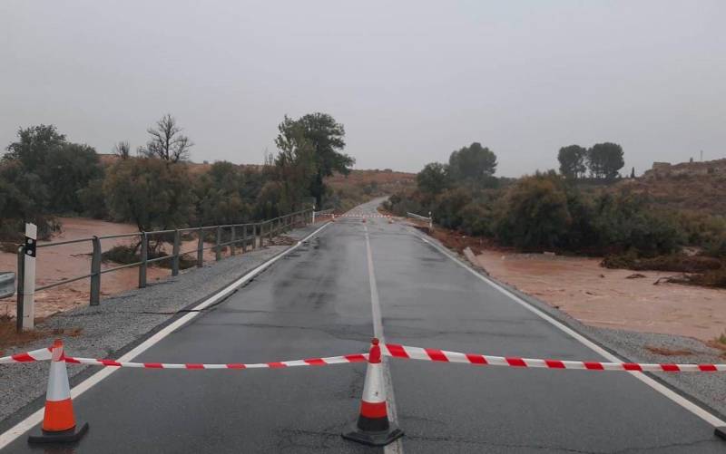 Efectos de las lluvias torrenciales caídas este viernes en la provincia de Granada. Foto: Agencias.
