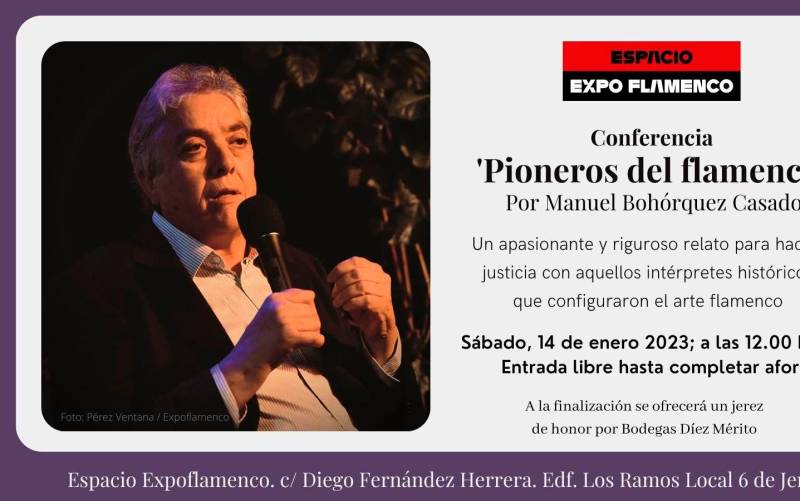 Manolo Bohórquez dará su conferencia ‘Pioneros del XIX’ en Espacio Expoflamenco de Jerez