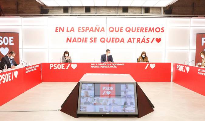 Ejecutiva del PSOE este lunes. / E.P.