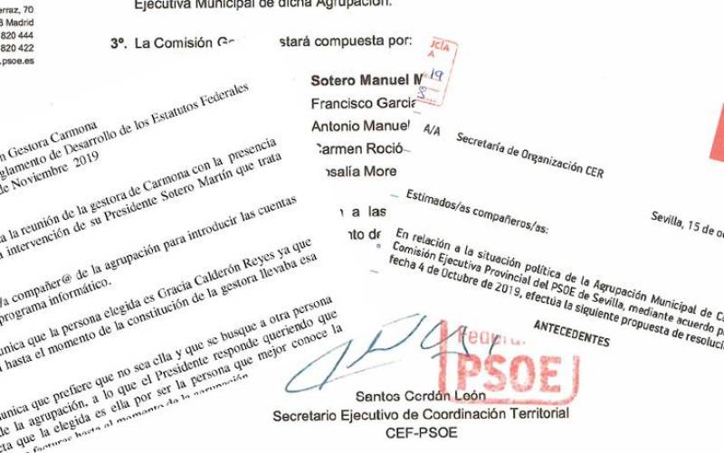 Terremoto en el PSOE de Sevilla: El sector crítico de Carmona exige solución a la gestora 