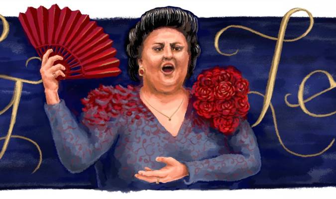 Polémica por el 'doodle' dedicado a Montserrat Caballé en Google