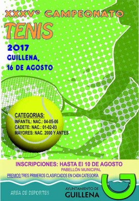 Abierto el plazo de inscripción hasta el 10 de agosto para el XXXV Campeonato de Tenis de Guillena