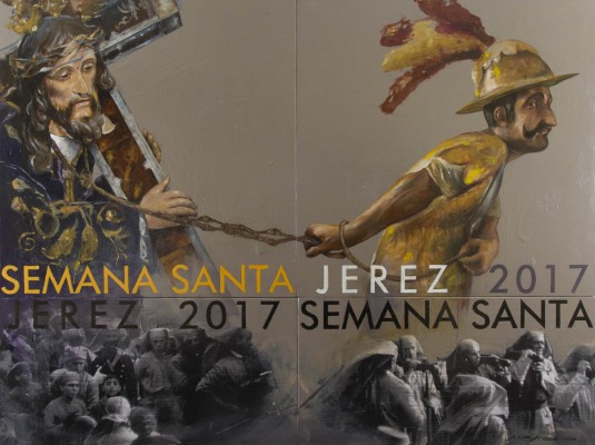 Cartel de la Semana Santa 2017 de Jerez de la Frontera, obra de Antonio Díaz Arnido. / Santi León