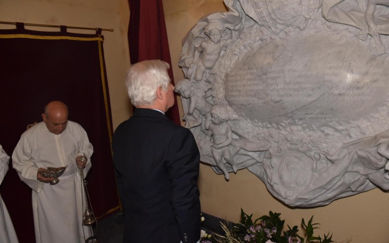 Inauguración del monumento funerario de la duquesa de Alba en Los Gitanos 